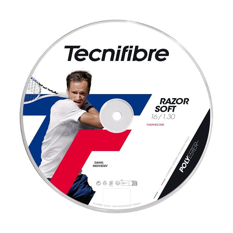 Теннисная струна Tecnifibre Razor Soft 200 метров, бобина обложка Теннисная струна Tecnifibre Razor Soft 200 метров, бобина