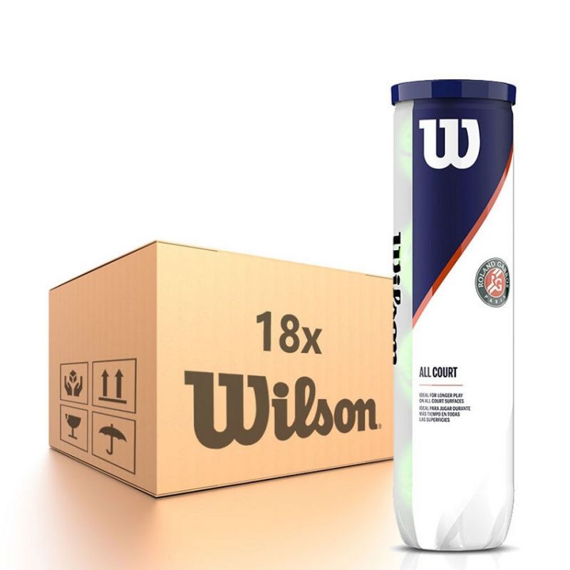 Теннисные мячи Wilson Roland Garros All Court в коробке 72 м обложка Теннисные мячи Wilson Roland Garros All Court в коробке 72 м