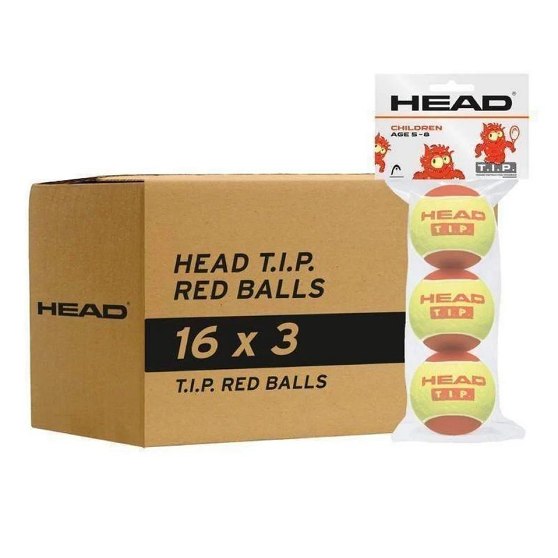 Детские теннисные мячи Head T.I.P. Red 48 обложка Детские теннисные мячи Head T.I.P. Red 48