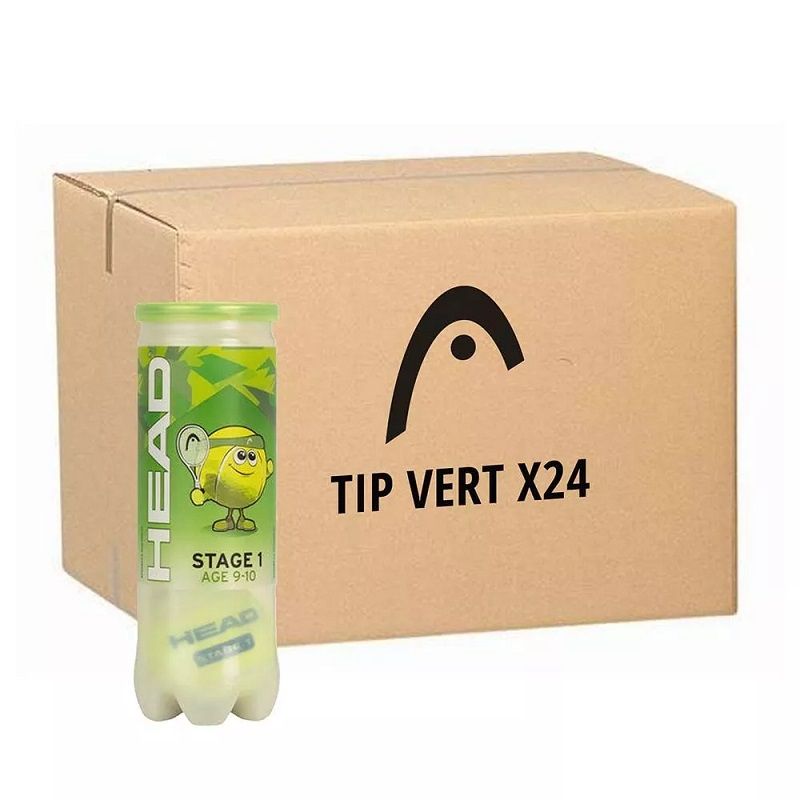 Детские теннисные мячи Head Tip Green в коробке 72 м
