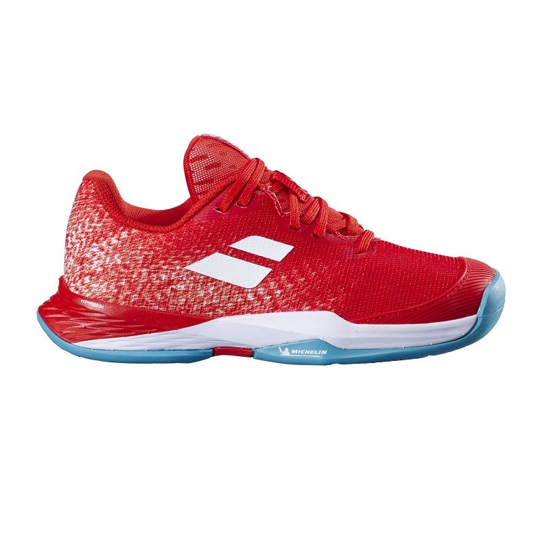 Детские теннисные кроссовки Babolat Jet Mach 3 AC, red\white