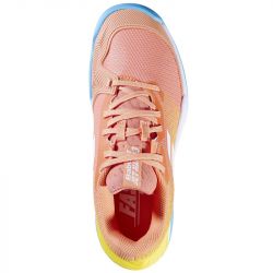 Женские теннисные кроссовки Babolat Jet Mach 3 AC, Coral/Gold Fusion