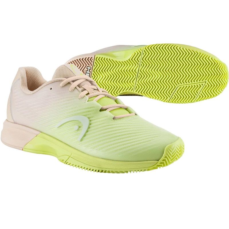 Женские теннисные кроссовки Head Revolt Pro 4.0 Clay, Macadamia/Lime