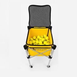 Корзина для мячей Neva Sport, 150 мячей, чёрная/жёлтая