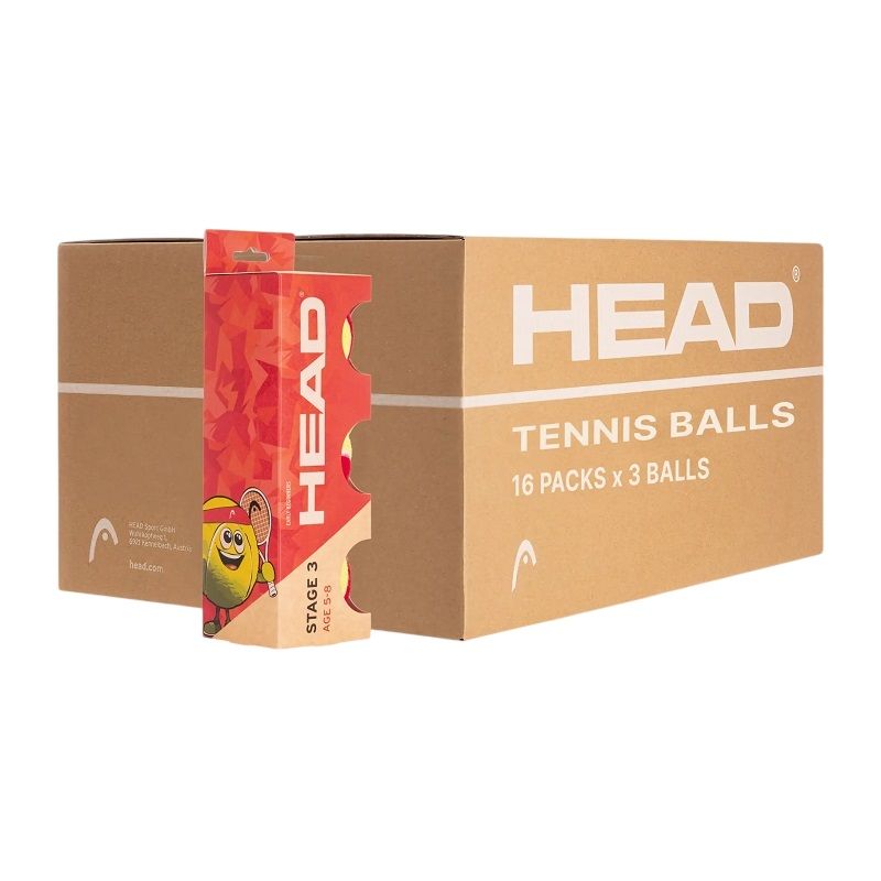 Детские теннисные мячи Head Stage 3 Red, 48 шт