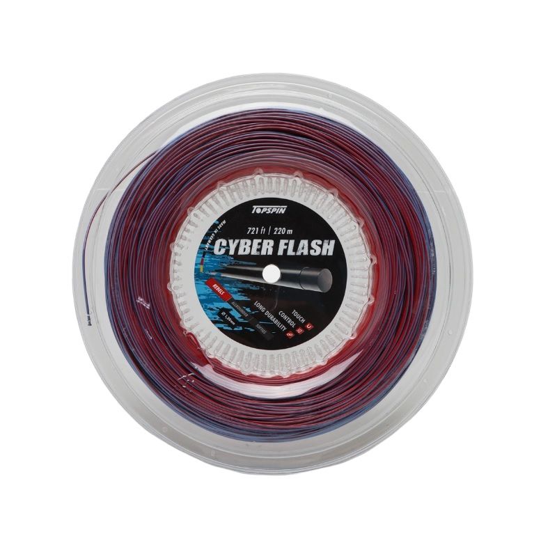 Теннисная струна TopSpin Cyber Flash Red/Blue, 220 метров - бобина