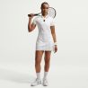 Женские теннисное платье Nike Court Slam, White/Gorge Green