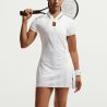 Женские теннисное платье Nike Court Slam, White/Gorge Green
