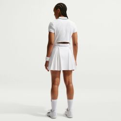 Женские теннисное платье Nike Court Slam, White/Gorge Green